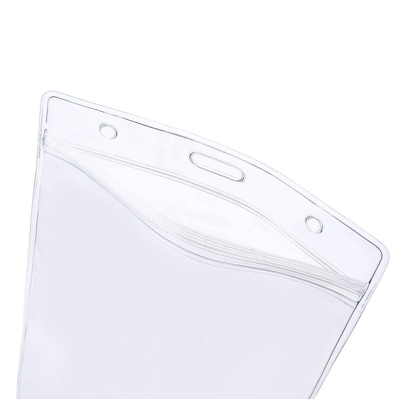 LGEGE 12PCS Transparent Extra Large 6x4"" Badge Holders for Passport ID,Cash,Plane Ticket, Receipts,Credit Card, etc - Image 3